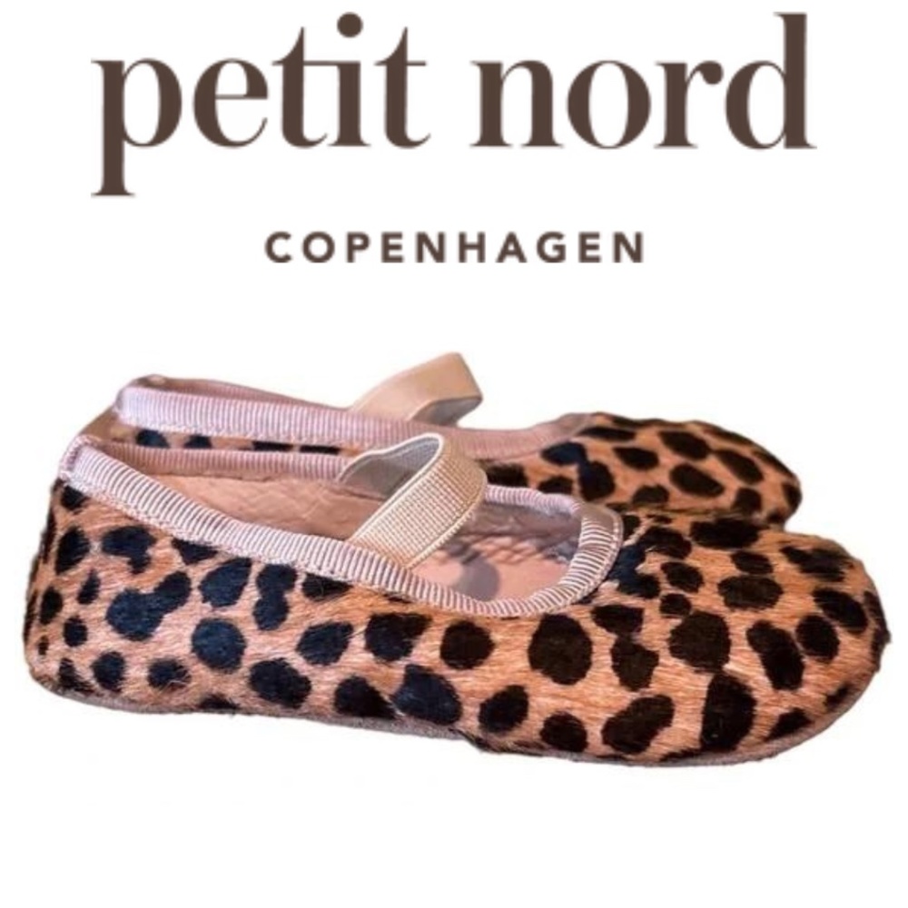 Petit Nord Leopard Ballerina Flats With Elastic